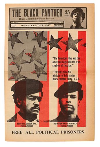 (BLACK PANTHERS.) Group of 11 Black Panther newspapers.